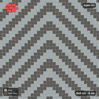 Interlock (Pasco) 8x8 cm · SQ88-101 · Stack Bond Zig-Zag Chevron Stripes 3-Cobble