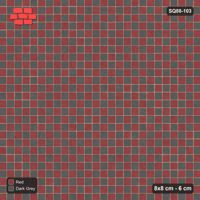 Interlock (Pasco) 8x8 cm · SQ88-103 · Stack Bond Checkerboard 1-Cobble Squares