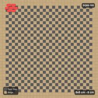 Interlock (Pasco) 8x8 cm · SQ88-105 · Stack Bond Checkerboard 1-Cobble Squares in Double Cobble Border