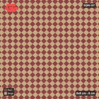 Interlock (Pasco) 8x8 cm · SQ88-107 · Diagonal Stack Bond Checkerboard 1-Cobble Squares in Kerb Frame