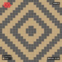 Interlock (Pasco) 8x8 cm · SQ88-11 · Stack Bond Diamond Medallion