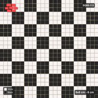 Interlock (Pasco) 8x8 cm · SQ88-113 · Stack Bond Checkerboard 3-Cobble Squares