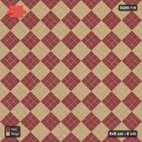 Interlock (Pasco) 8x8 cm · SQ88-116 · Diagonal Stack Bond Checkerboard 3-Cobble Squares