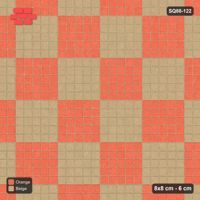 Interlock (Pasco) 8x8 cm · SQ88-122 · Stack Bond Checkerboard 5-Cobble Squares
