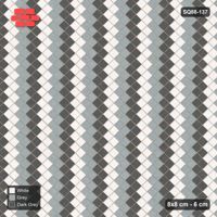 Interlock (Pasco) 8x8 cm · SQ88-137 · Diagonal Stack Bond Three-Tone Diagonal Steps 2-Cobble
