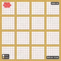 Interlock (Pasco) 8x8 cm · SQ88-140 · Stack Bond Grid Lines Every 7 Cobbles in Kerb Frame