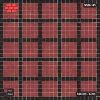 Interlock (Pasco) 8x8 cm · SQ88-143 · Stack Bond Grid Lines Every 5 Cobbles in Kerb Frame