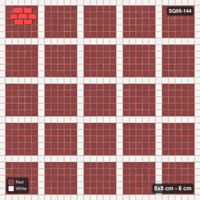 Interlock (Pasco) 8x8 cm · SQ88-144 · Stack Bond Grid Lines Every 6 Cobbles