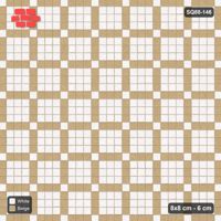 Interlock (Pasco) 8x8 cm · SQ88-146 · Stack Bond Grid Lines Every 4 Cobbles with Accent Dots in Kerb Frame