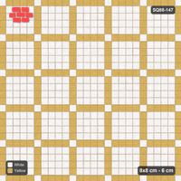 Interlock (Pasco) 8x8 cm · SQ88-147 · Stack Bond Grid Lines Every 5 Cobbles with Accent Dots