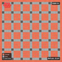 Interlock (Pasco) 8x8 cm · SQ88-151 · Stack Bond Grid Lines Every 4 Cobbles with Accent Dots in Single Cobble Border