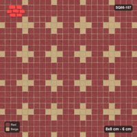 Interlock (Pasco) 8x8 cm · SQ88-157 · Stack Bond Plus Motifs Every 5 Cobbles