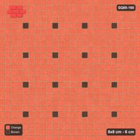 Interlock (Pasco) 8x8 cm · SQ88-160 · Stack Bond Spot Accents Every 5 Cobbles in Kerb Frame
