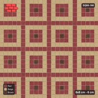 Interlock (Pasco) 8x8 cm · SQ88-166 · Stack Bond Nested Square Cells 5x5 in Kerb Frame
