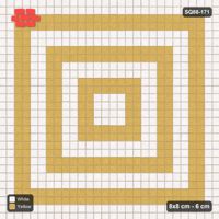 Interlock (Pasco) 8x8 cm · SQ88-171 · Stack Bond Concentric Square Rings 2-Cobble
