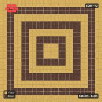 Interlock (Pasco) 8x8 cm · SQ88-172 · Stack Bond Concentric Square Rings 2-Cobble in Kerb Frame