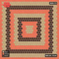 Interlock (Pasco) 8x8 cm · SQ88-174 · Running Bond Concentric Square Rings 2-Cobble