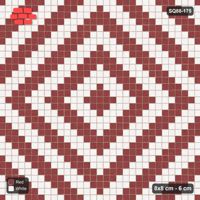 Interlock (Pasco) 8x8 cm · SQ88-175 · Stack Bond Concentric Diamond Rings 3-Cobble