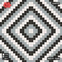 Interlock (Pasco) 8x8 cm · SQ88-177 · Stack Bond Concentric Diamond Rings 2-Cobble