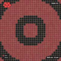 Interlock (Pasco) 8x8 cm · SQ88-181 · Stack Bond Concentric Circular Rings 4-Cobble