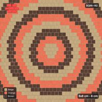 Interlock (Pasco) 8x8 cm · SQ88-182 · Running Bond Concentric Circular Rings 2-Cobble