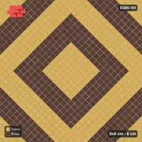 Interlock (Pasco) 8x8 cm · SQ88-183 · Diagonal Stack Bond Concentric Square Rings 4-Cobble