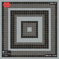 Interlock (Pasco) 8x8 cm · SQ88-187 · Stack Bond Concentric Square Rings 1.5-Cobble