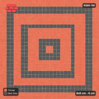Interlock (Pasco) 8x8 cm · SQ88-188 · Stack Bond Concentric Square Rings 1.5-Cobble in Kerb Frame