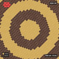 Interlock (Pasco) 8x8 cm · SQ88-190 · Diagonal Running Bond Concentric Circular Rings 5-Cobble