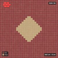 Interlock (Pasco) 8x8 cm · SQ88-196 · Stack Bond Diamond Centre Medallion in Double Cobble Border