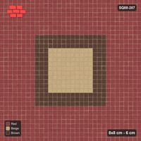 Interlock (Pasco) 8x8 cm · SQ88-207 · Stack Bond Square Centre Medallion with Ring in Double Cobble Border