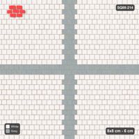 Interlock (Pasco) 8x8 cm · SQ88-214 · Running Bond Cross Bands 3-Cobble
