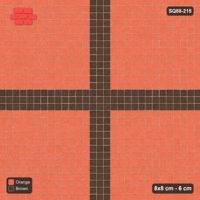 Interlock (Pasco) 8x8 cm · SQ88-215 · Stack Bond Cross Bands 4-Cobble