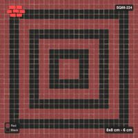 Interlock (Pasco) 8x8 cm · SQ88-224 · Stack Bond Framed Field 2-Cobble Bands