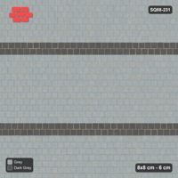 Interlock (Pasco) 8x8 cm · SQ88-231 · Running Bond Twin Horizontal Bands