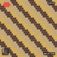 Interlock (Pasco) 8x8 cm · SQ88-233 · Third-Offset Running Bond Three-Tone Diagonal Steps 3-Cobble