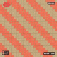 Interlock (Pasco) 8x8 cm · SQ88-234 · Stack Bond Two-Tone Diagonal Steps 4-Cobble