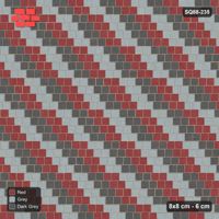 Interlock (Pasco) 8x8 cm · SQ88-235 · Quarter-Offset Running Bond Three-Tone Diagonal Steps 2-Cobble