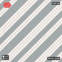 Interlock (Pasco) 8x8 cm · SQ88-249 · Diagonal Stack Bond Stepped Wide Bands