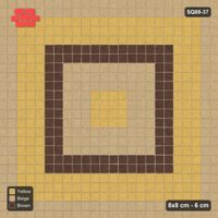 Interlock (Pasco) 8x8 cm · SQ88-37 · Tonal Square Rings in Cobble Border