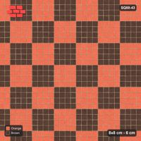 Interlock (Pasco) 8x8 cm · SQ88-43 · Stack Bond Large Checker in Low Kerb Frame