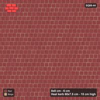 Interlock (Pasco) 8x8 cm · SQ88-44 · Running Bond Third Offset in Heel Kerb Frame