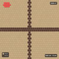 Interlock (Pasco) 8x8 cm · SQ88-47 · Running Bond Brown Cross Bands
