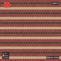 Interlock (Pasco) 8x8 cm · SQ88-79 · Running Bond Two-Accent Course Stripes