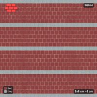 Interlock (Pasco) 8x8 cm · SQ88-8 · Running Bond Course Stripes