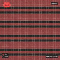 Interlock (Pasco) 8x8 cm · SQ88-81 · Stack Bond Symmetric Tonal Course Bands