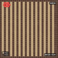 Interlock (Pasco) 8x8 cm · SQ88-86 · Stack Bond Alternate Column Stripes in Single Cobble Border