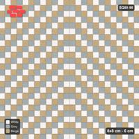 Interlock (Pasco) 8x8 cm · SQ88-98 · Stack Bond Zig-Zag Chevron Stripes 1-Cobble