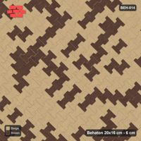 Interlock (Pasco) 20x16 cm · BEH-014 · Soft tonal blend, laid on the diagonal, kerb frame