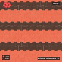 Interlock (Pasco) 20x16 cm · BEH-019 · Accent course stripes, kerb frame